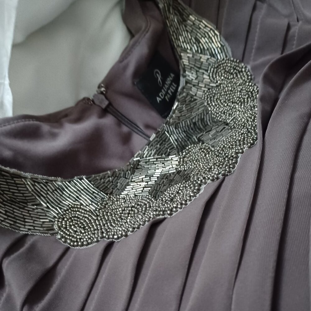 1940's Adrianna Papell Beaded Neckline Knee Length sz 10